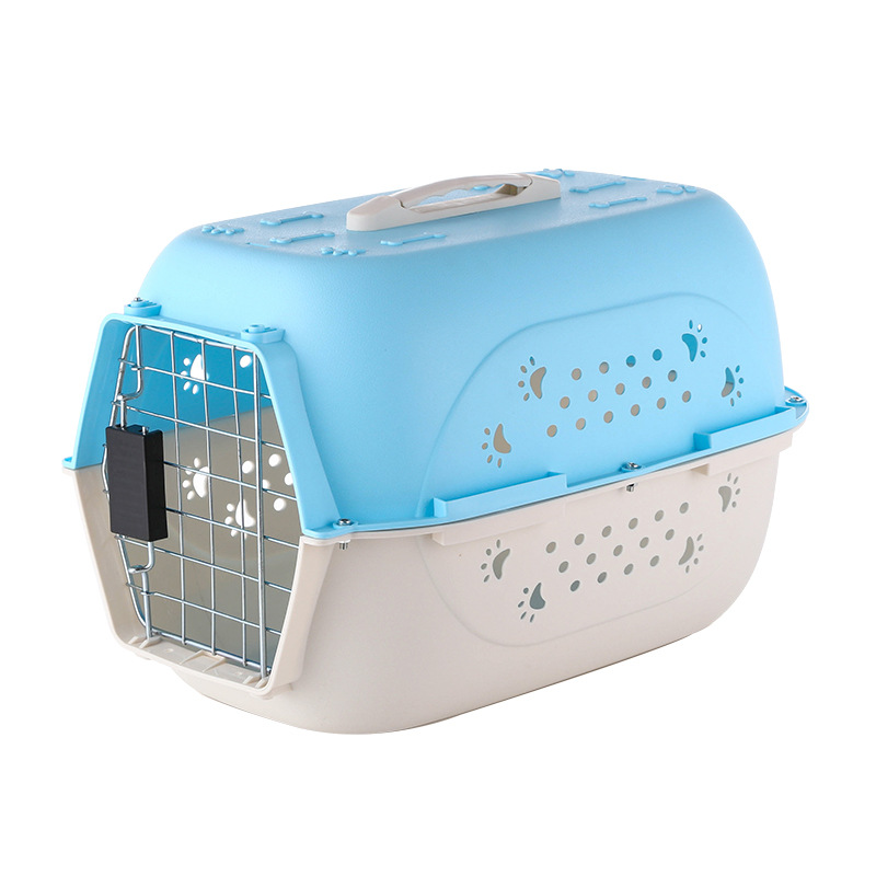 Caja de aire para mascotas jaula de perro caja de envío de viaje portátil pequeño perro gato caja de transporte aéreo transpirable