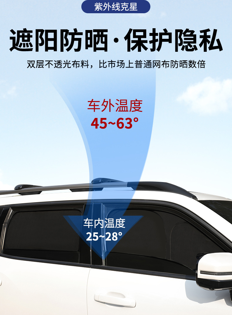 Car Window Sunshade, High Shading, Anti-Peeping, Privacy Protection, Sun Protection, Heat Insulation, Foldable, Portable, Storage-Friendly Car Window Sunshade