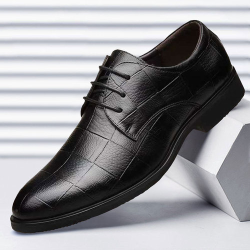 Leather shoes, men's business formal wear, groomsmen's large size shoes, versatile casual wedding shoes, comfortable soft-soled work shoes, drop shipping