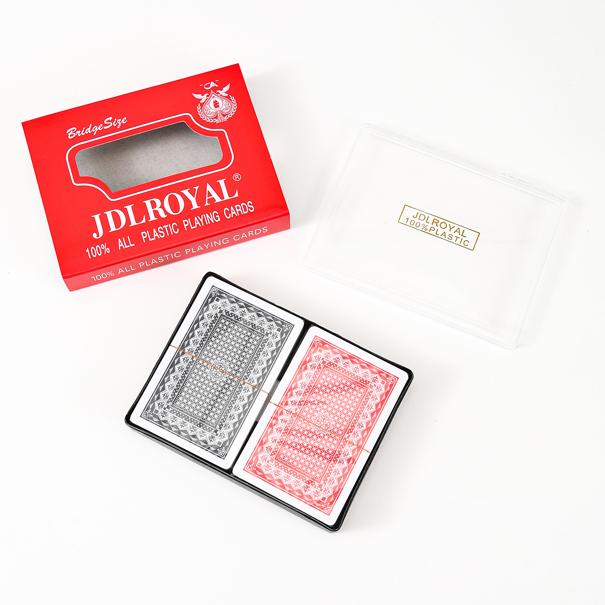 Naipes de plástico JDLROYAL (25 cartas de seda por paquete) Naipes de ocio y entretenimiento del fabricante, hechos de material resistente a desgarros.