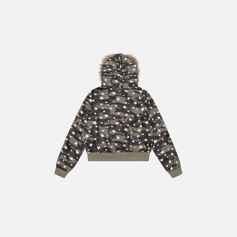 Women's Fashion Personalized Printed Zipper Hooded Sweater