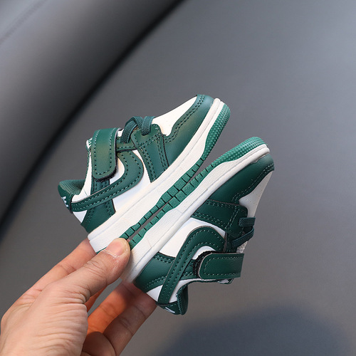 Panda shoes children's sports shoes men's and women's sneakers  spring and autumn Korean version single shoes baby soft sole toddler shoes small white shoes