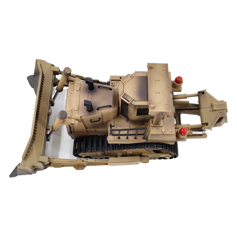 Transfronteriza Huina Huina Delin Marca conjunta Desert Yellow Gongbing Vehículo de ingeniería de control remoto eléctrico Bulldozer de control remoto multifuncional