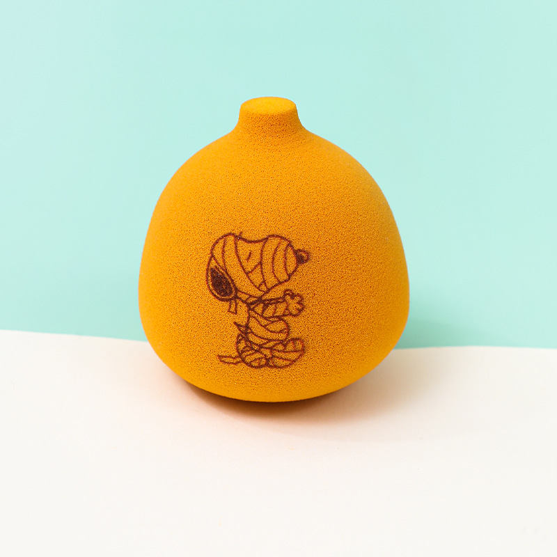 Fábrica de maquillaje de belleza de calabaza personalizada, cojín de aire de soplo de polvo, no comer logotipo impreso en polvo, huevo de esponja de maquillaje transfronterizo sin látex