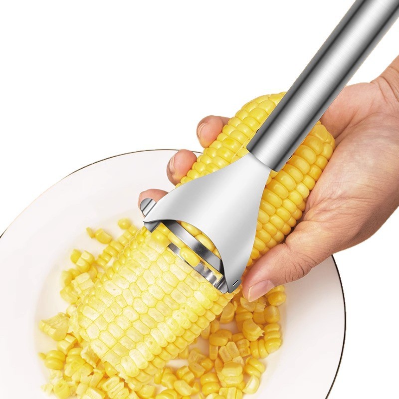 Peeling de maíz de acero inoxidable casero pulsador de maíz raspador de maíz raspador de maíz 1102 sin