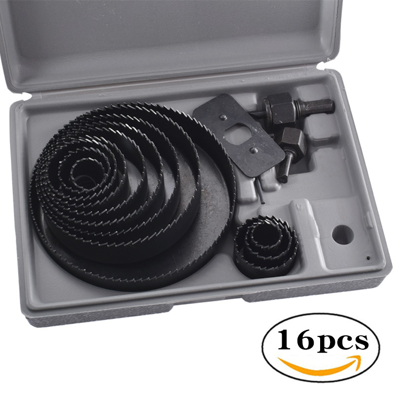 Venta directa de fábrica Juego de abridor de agujeros para carpintería Taladro eléctrico Herramienta de perforación Placa de yeso de plástico Downlight Perforación para carpintería