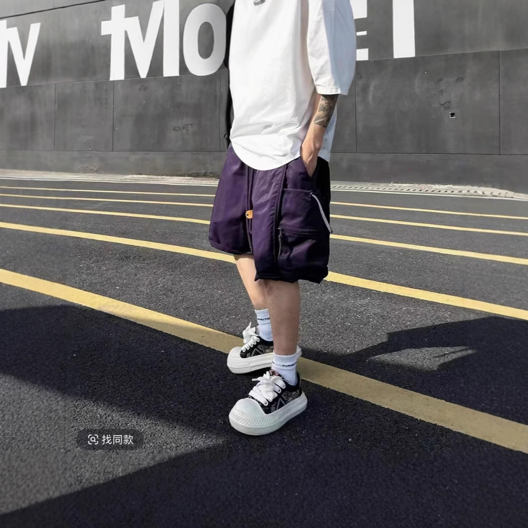 2025 in Place Men's 25ss Spring Bean Japanese Style Fashion Casual Tooling Multi-Pocket Summer Shorts