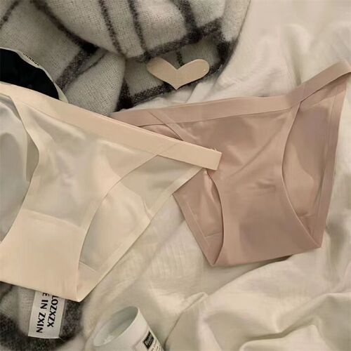 European and American seamless underwear for women's sports fitness yoga cotton sexy low-waist T-pants ice silk women's briefs