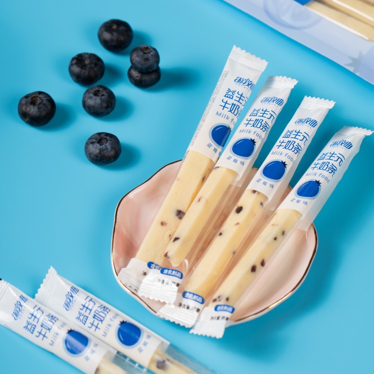遊牧曲益生元牛奶條棒無蔗糖原味草莓藍莓2500g兒童休閒零食小吃