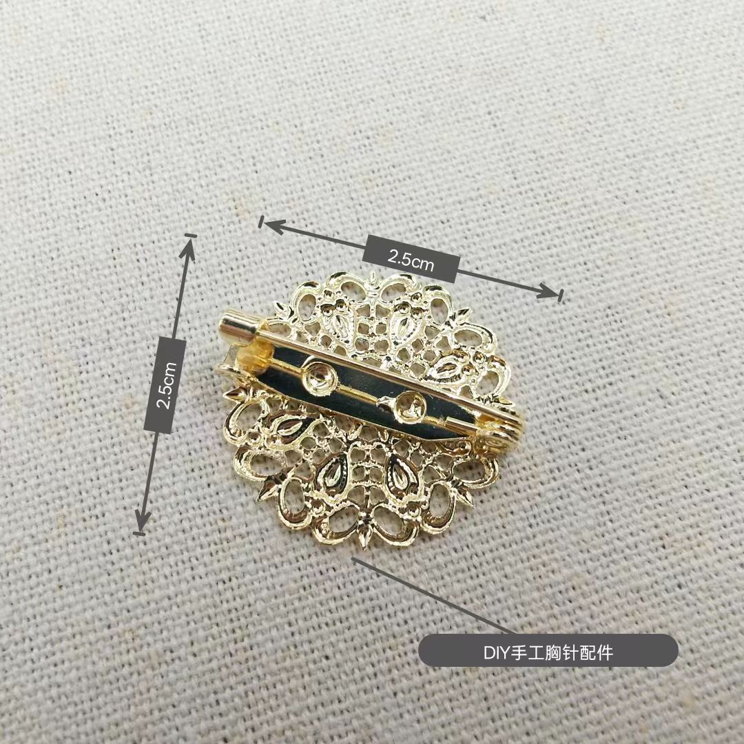 Broche DIY accesorios de cobre zircón mariposa broche de decoración broche de abrigo semiacabado