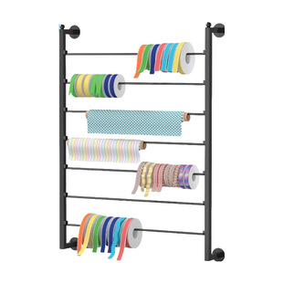 Ribbon Storage Rack Flower Shop Bouquet Flower Packaging Colored Paper Shelf Storage Rack Hanging Wall Ribbon Ribbon Display Rack