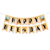 Bee theme party decorative bee birthday flag happy bee day paper banner banner pull flowers wholesale