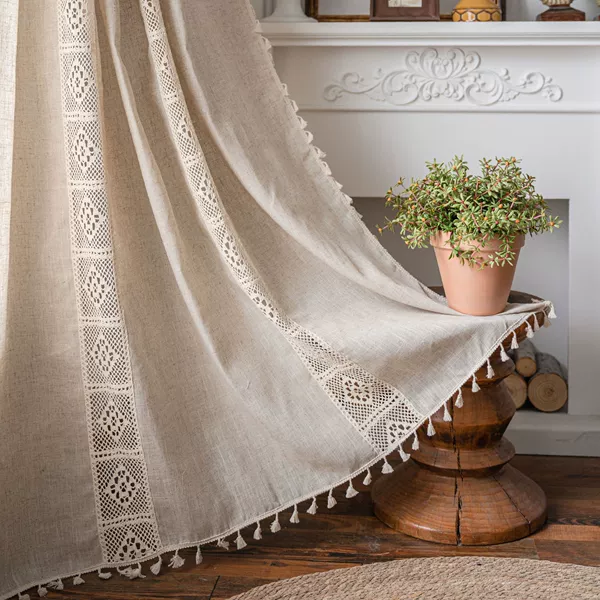 Crochet, beige broom, cloth