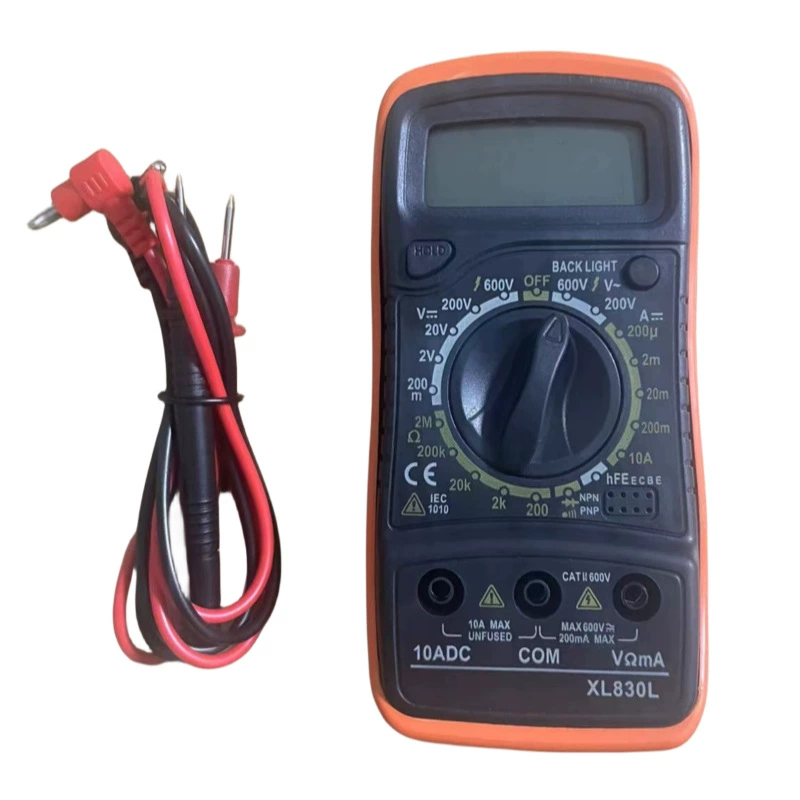 Цифровой мультиметр бытовой портативный зуммер с подсветкой, цифровой дисплей с защитой от ожогов, высокоточный мультиметр