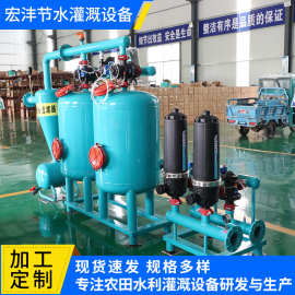 离心加双砂石双叠片反冲洗过滤器整套水肥一体化安装