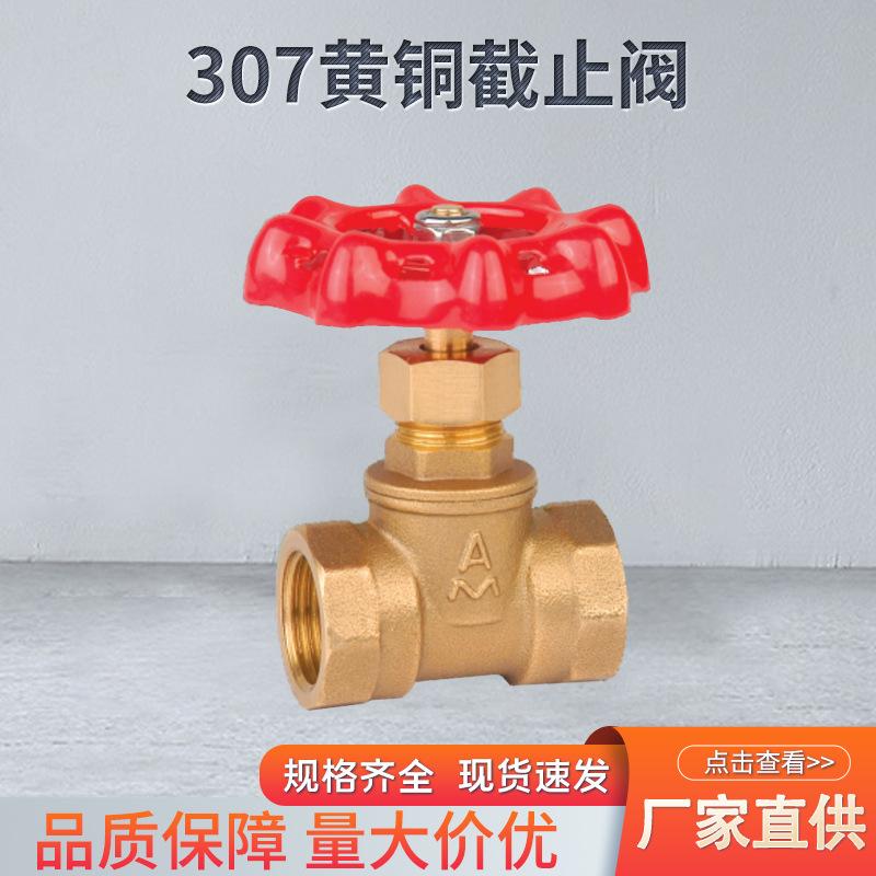 埃美柯307黄铜截止阀加厚耐高温固定截止阀 自来水阀闸 J11W-16T