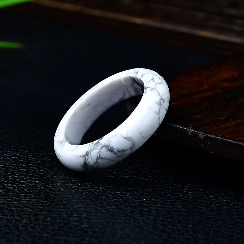 White pink-purple natural ore with amethyst, agate ring with stone, accessory jade for men and women, decorations