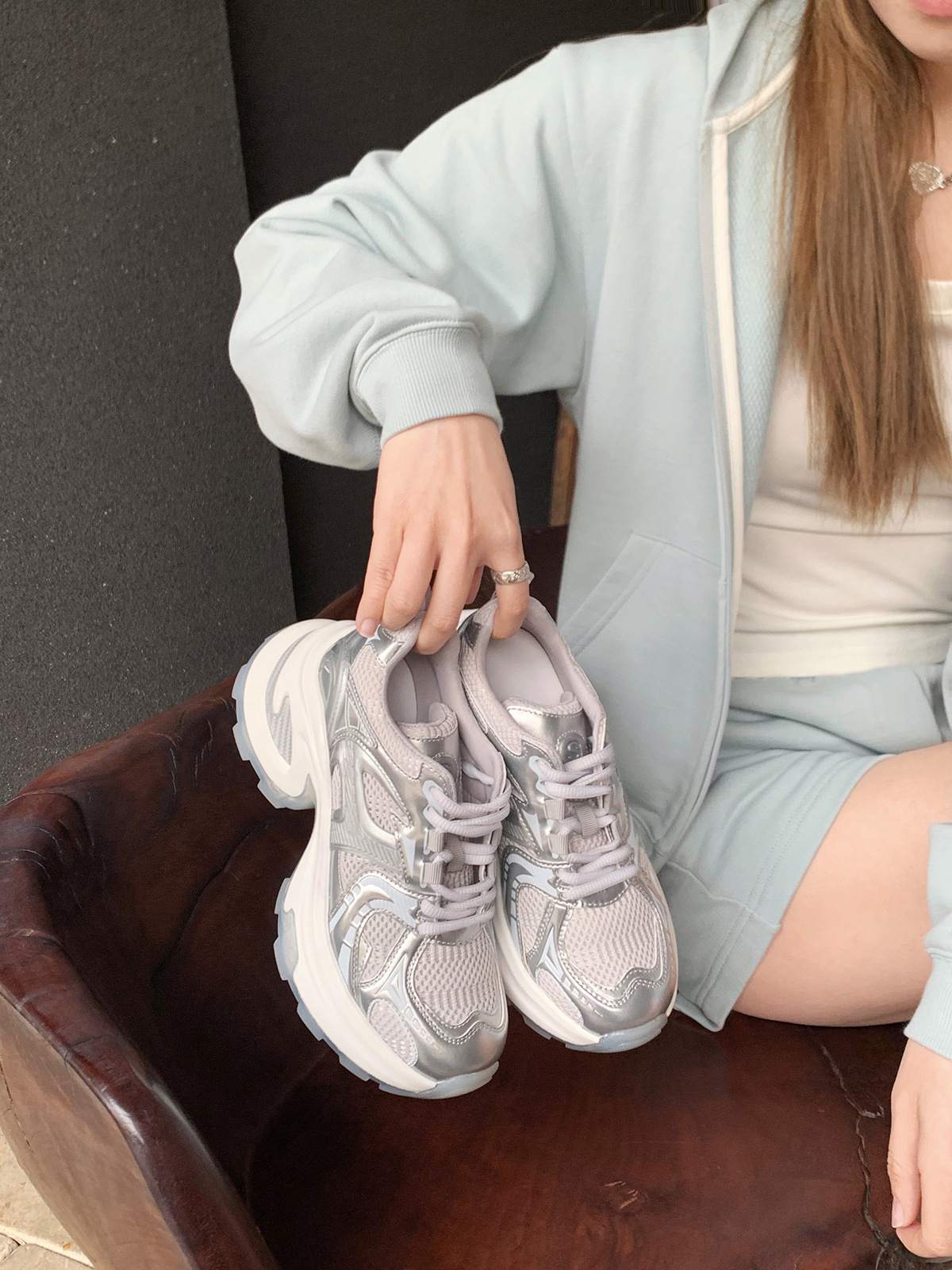 Madre de uva ~ Hardcore Power CG Calzado deportivo ligero, malla transpirable, suela gruesa, zapatos de papá aumentados, mujer 2025 nuevo