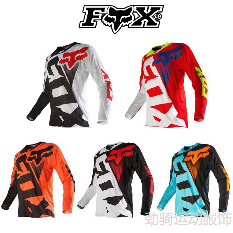 Fox Downhill Jersey T-Shirt Mountain Bike Cycling Jersey Motorcycle Racing Jersey Summer Long-Sleeve Top Men's Quick-Drying