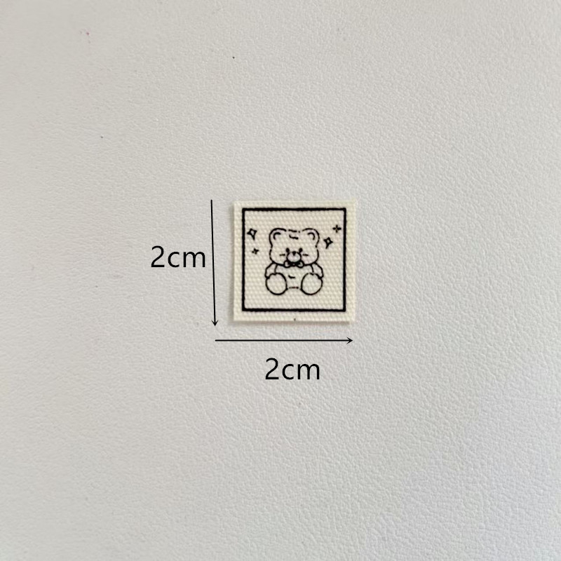 卡通可爱迷你小布标苹果表带布贴娃衣帽子小猫小熊标签diy小配件|undefined
