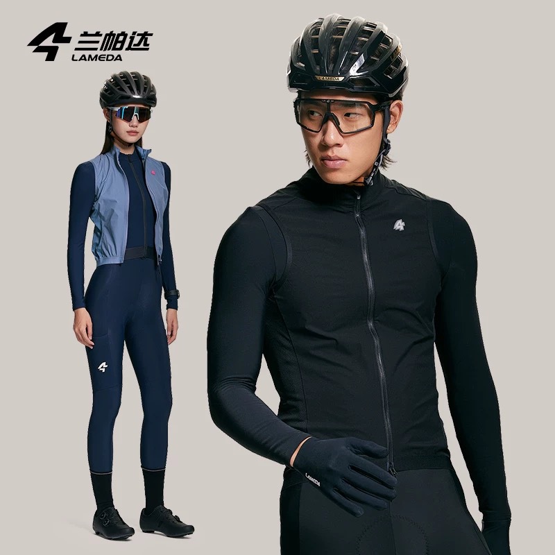 Lampada's New Cycling Clothing Vest Windproof Men's and Women's Spring, Summer, Autumn and Winter Easy Storage Vest Bicycle Top Rhythm