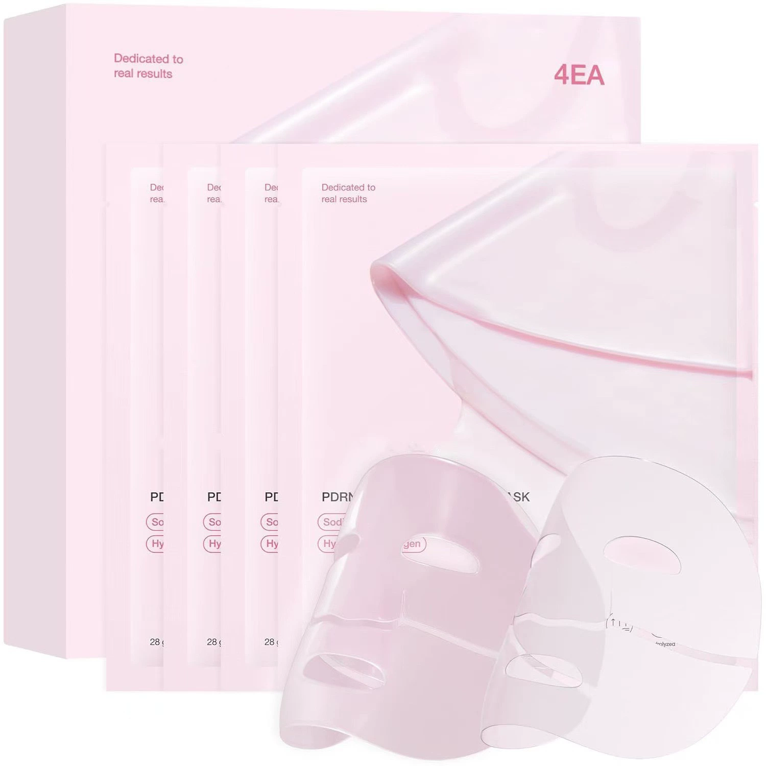 爆款PDRN PINK COLLAGEN GEL MASK果冻分体面膜粉色胶原蛋白面膜