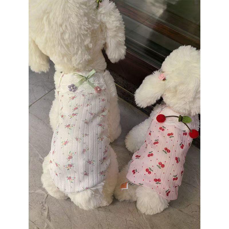 Ropa de perros primavera y verano bolsas de protección abdominal ropa doméstica ropa de destete ropa de aire acondicionado Teddy Bear Bo Mei chaleco de cabina