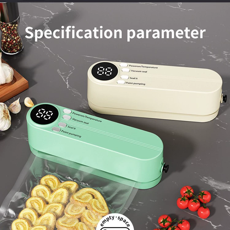 Беспроводной вакуумный запайщик для дома, вакуумные пакеты для продуктов, перезаряжаемый пластиковый запайщик, малый кухонный упаковочный аппарат