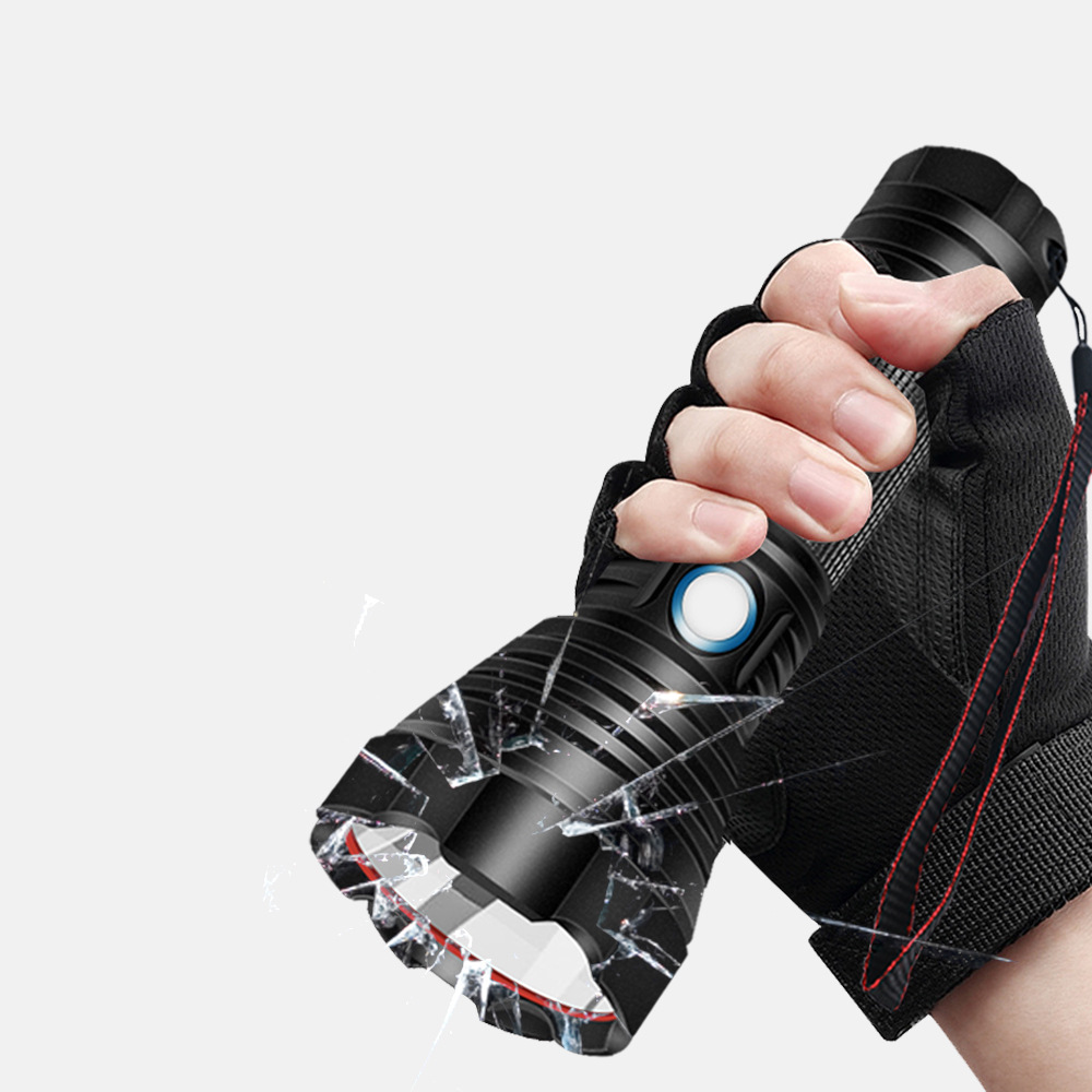 Transfronterizo T40 linterna de luz fuerte al aire libre impermeable USB recargable zoom telescópico linterna LED de alta potencia