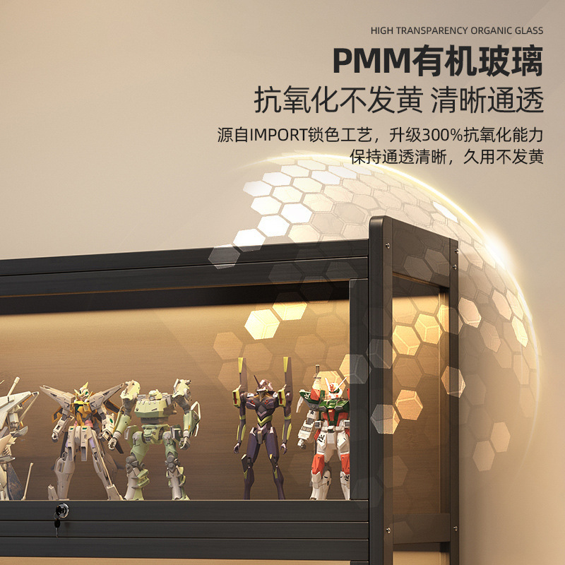 ロック可能なアクリルフィギュアディスプレイキャビネット、透明防塵ディスプレイスタンド、レゴブラインドボックス装飾品モデル収納キャビネット|undefined