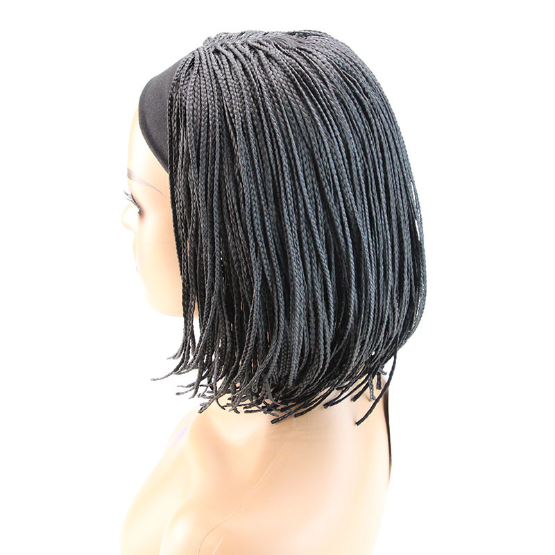 工場在庫アフリカ巾着三つ編みボブヘッドアイスリボンヘアセットボブヘッドバンド三つ編みウィッグ|undefined