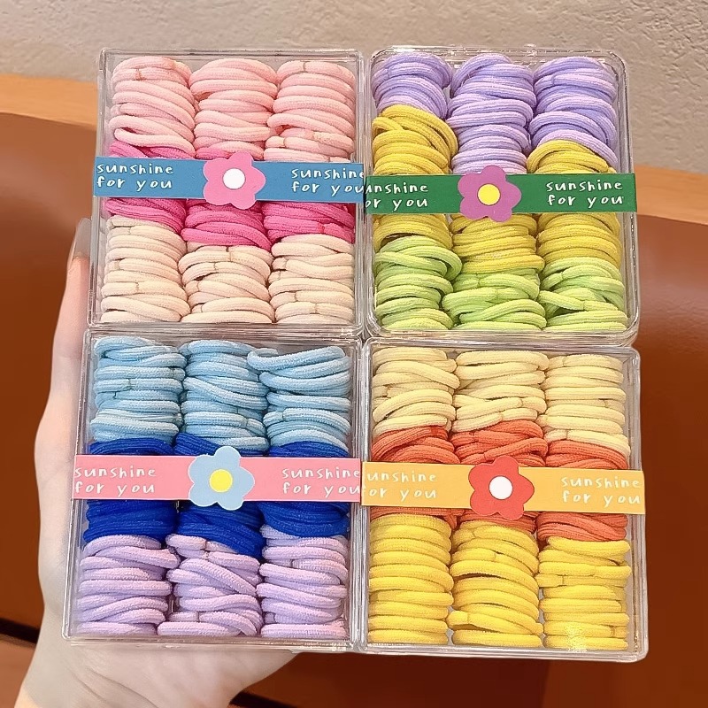 Anillo de pelo de pulgar de dopamina de color para niños niñas corda de caballo de alta elasticidad y durabilidad no daña tocado de cabello