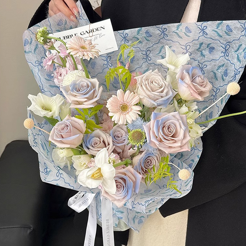 Nueva era de las flores, papel de algodón, embalaje de flores, embalaje de flores, manual de papel de regalo, ramo, embalaje de papel, floristería, materiales al por mayor