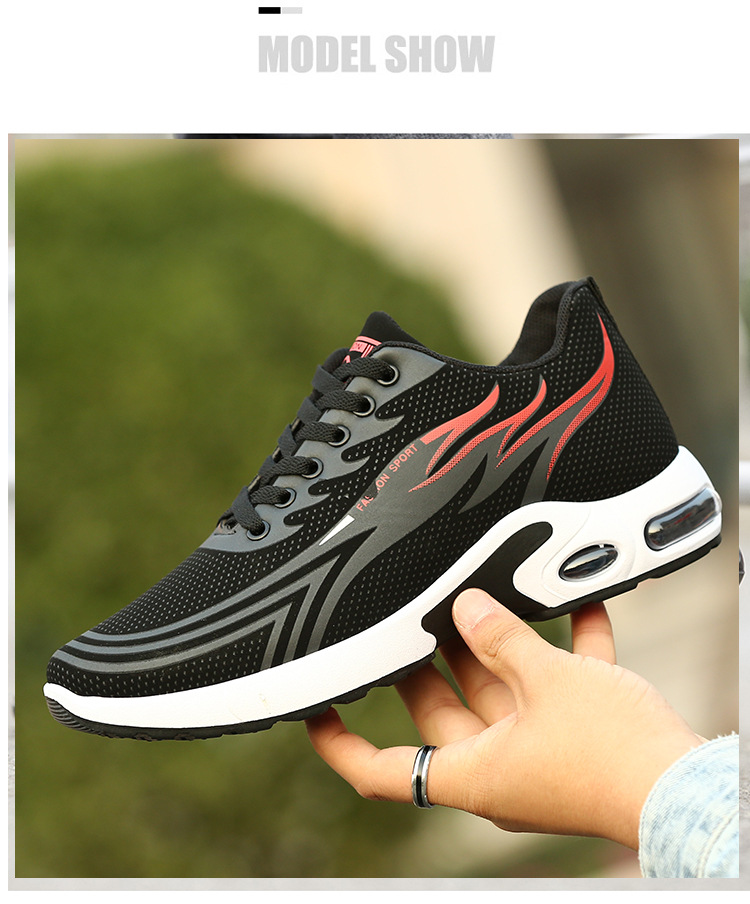 跨境批发男鞋透气厚底运动休闲鞋