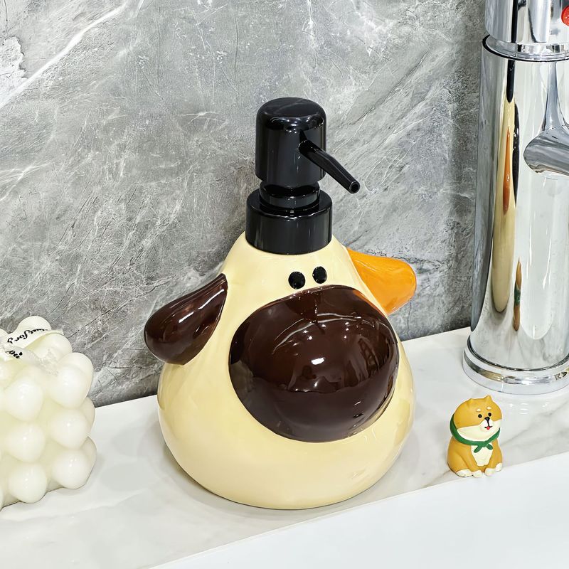 可爱小狗洗手液瓶子创意陶瓷乳液瓶家用高颜值洗发水沐浴露分装瓶|undefined