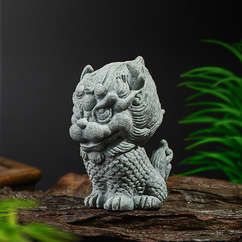 Adornos para peceras, jardinería de estilo chino, decoraciones para mesas de centro, adornos de arenisca, paisajismo para peceras, adornos de escritorio para micropaisajes, pequeño monje