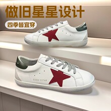 潮货2025年经典韩国星星做旧GGDB脏脏鞋复古内增高潮流脏脏小白鞋