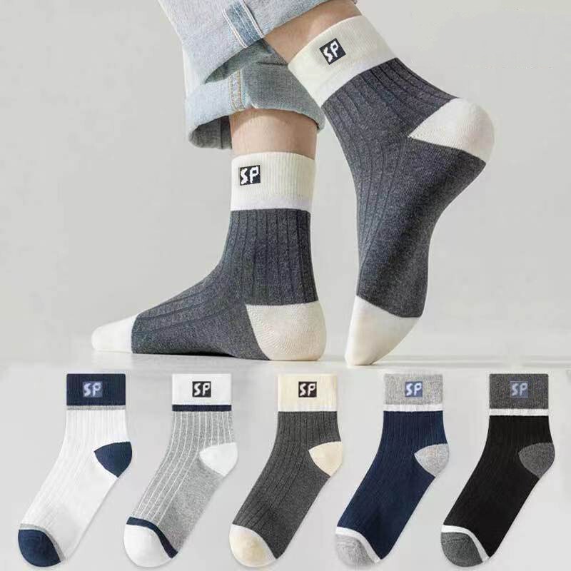 New Men's Socks with Sp Lettering, High Tube Fashion Socks, Versatile Sports Long Socks, Men's Mid-Tube Socks, Sweat-Absorbent and Odor-Resistant Socks New Men's Socks with Sp Lettering, High Tube Fashion Socks, Versatile Sports Long Socks, Men's Mid-Tube Socks, Sweat-Absorbent and Odor-Resistant Socks