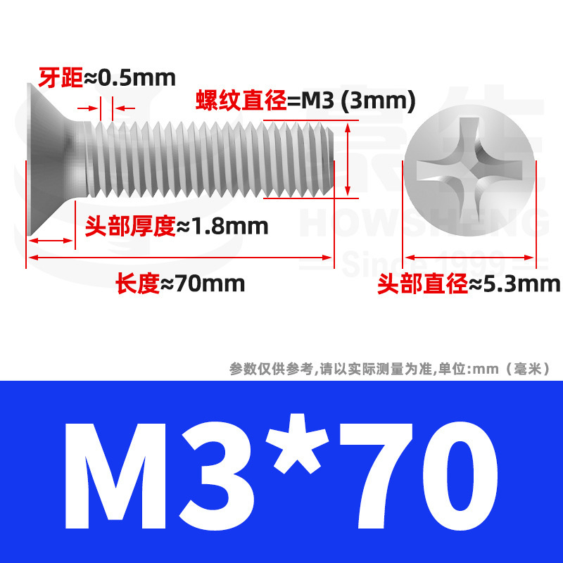 304ステンレスネジのネジの十字溝の平頭のネジのKMの機械の糸の小さいネジのm 2m 3m 4m 5m 6|undefined