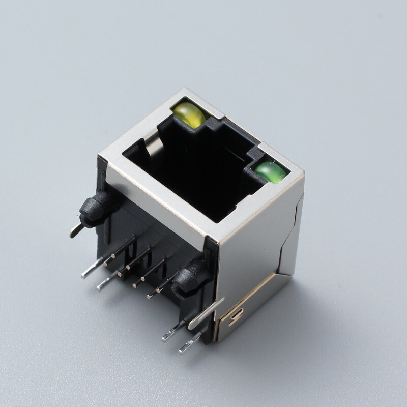 Manufacturers Supply Rj45 Network Socket Communication Network Cable Network Port with Led Light Waterproof Network Connector Rj45