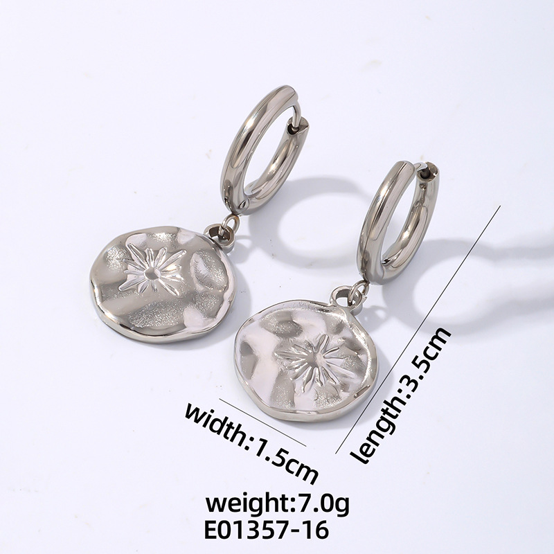 Heart Shape Pattern 1 Pair Simple Style Heart Shape Plating 304 Stainless Steel Copper Gold Plated Drop Earrings
