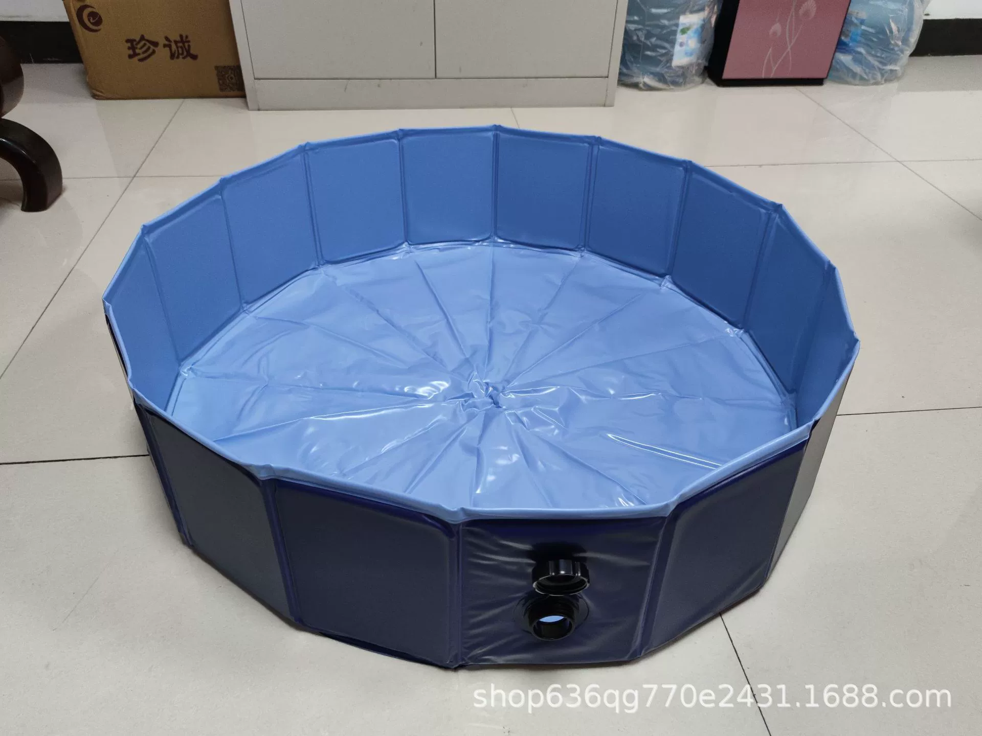 Foldable Pet Pool, Portable PVC or Composite Lining, Anti-Slip Bottom, Multiple Sizes