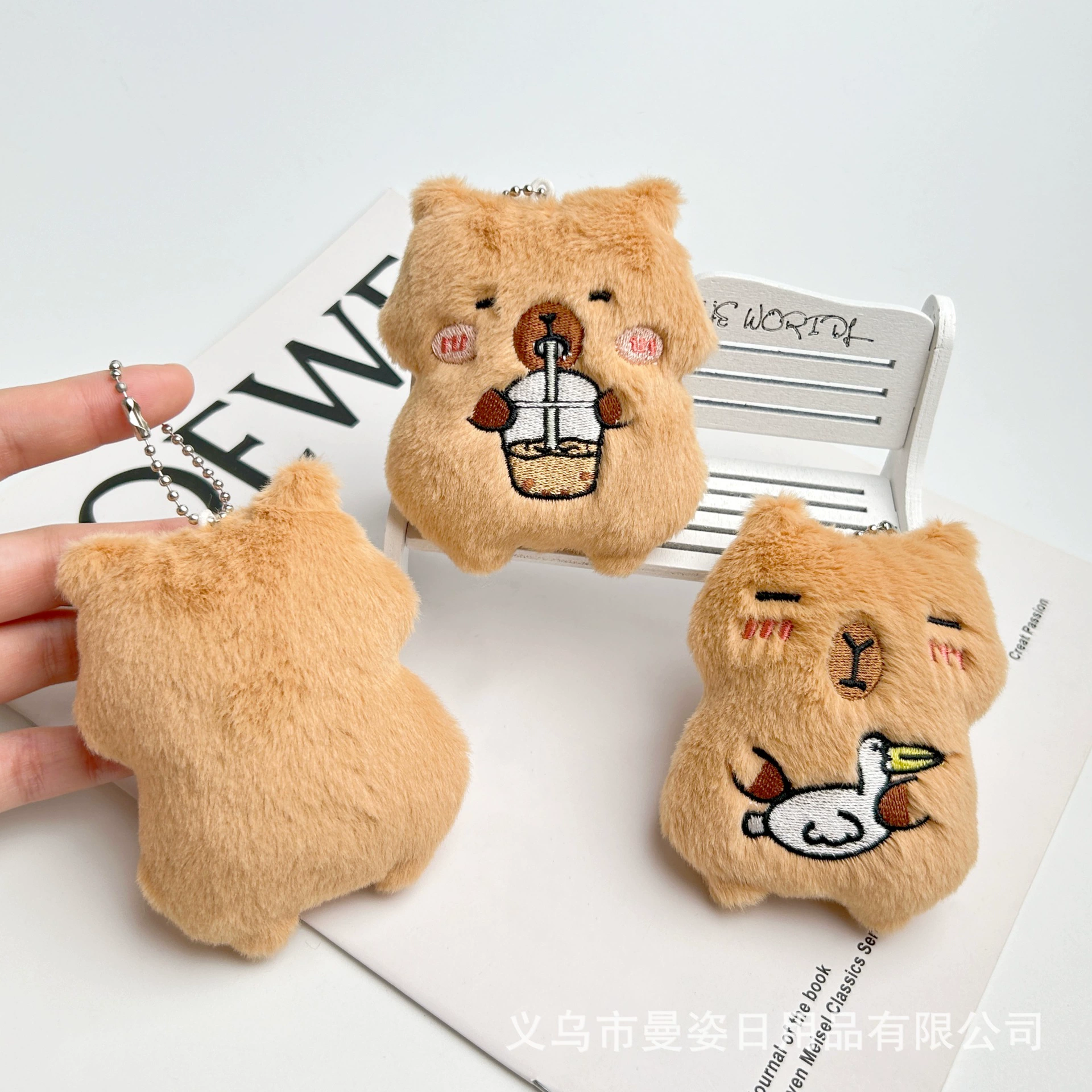 Genuine doll Манзи, молочный чай, плюшевый подвес, рюкзак, брелок