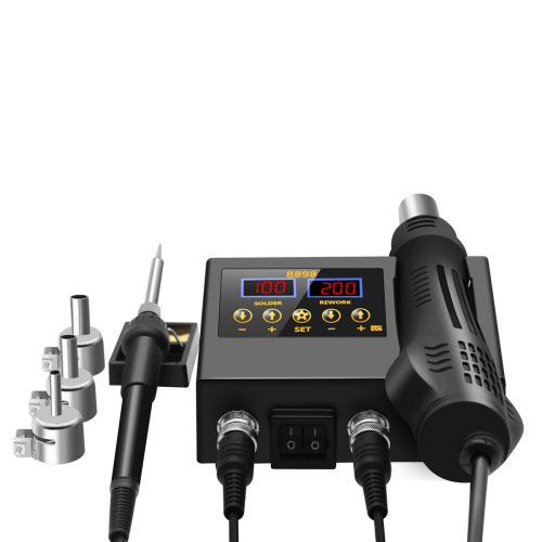 8898 Hot Air Gun and Soldering Iron Combo Mini Soldering Station for Computers, Phones, Welding, Repair, DIY Tools