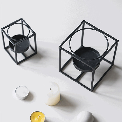 Manufacturer's creative iron candlestick incense iron gift wedding restaurant bedroom ornaments romantic time dinner direct sales