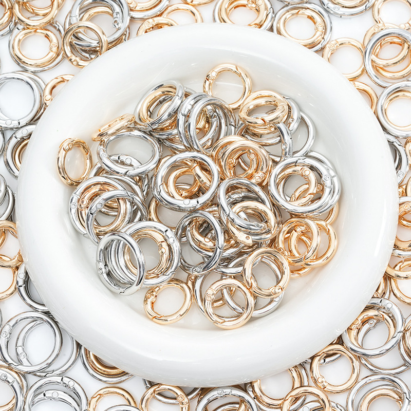 18-35mm gold and silver open ring O-ring diy bag buckle metal spring dog buckle fur ball buckle jewelry accessories 18-35mm gold and silver open ring O-ring diy bag buckle metal spring dog buckle fur ball buckle jewelry accessories