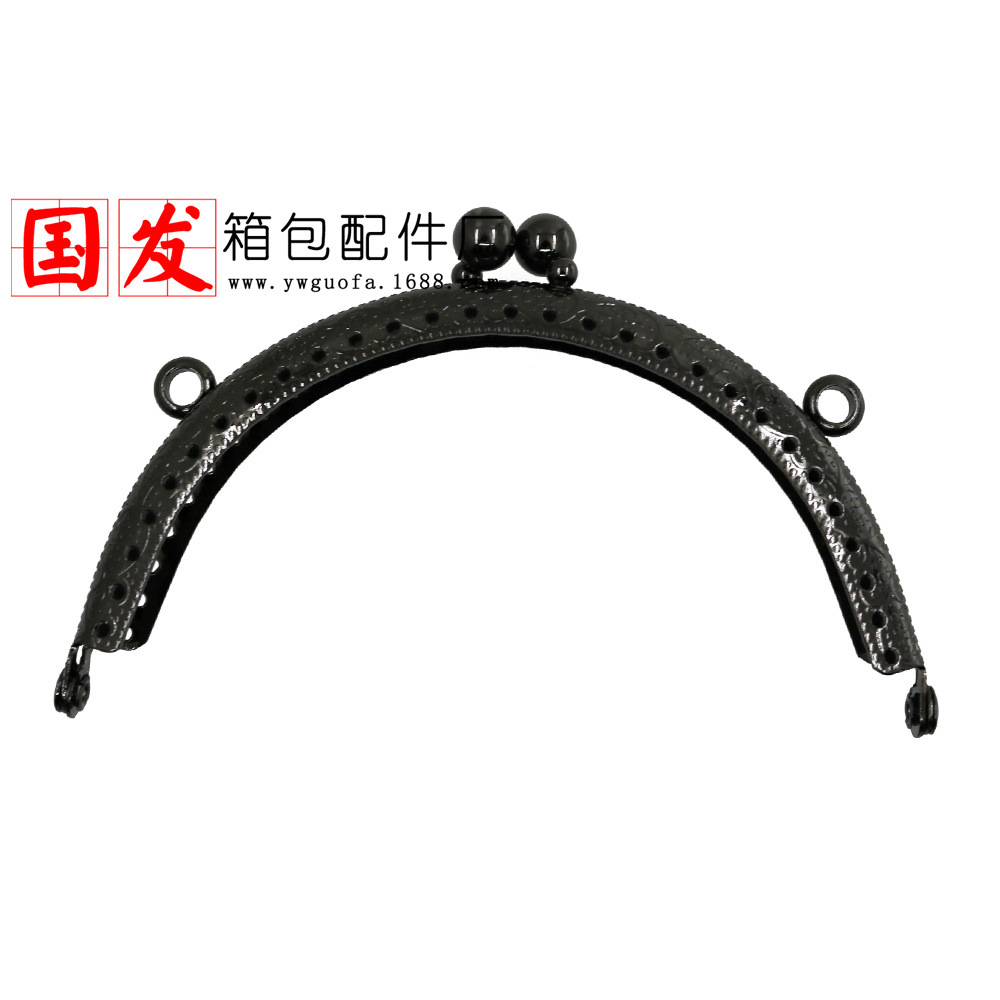 10.5CM orejas de doble anillo en relieve de tamaño semicircular cabeza de oro creativa cabeza de goteo de agua clásica billetera