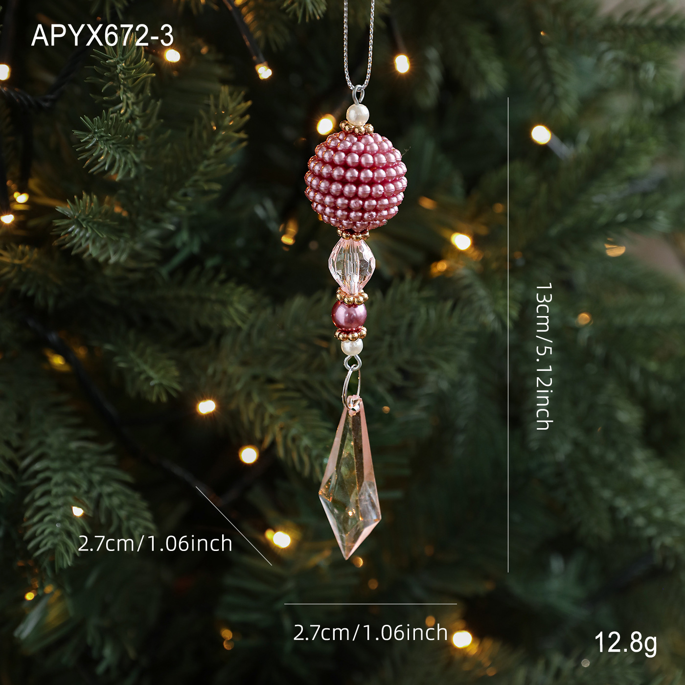 Nuevos productos transfronterizos transparentes colgantes de cristal acrílico colgantes colgantes decoraciones de Navidad árbol de Navidad vestidos colgantes
