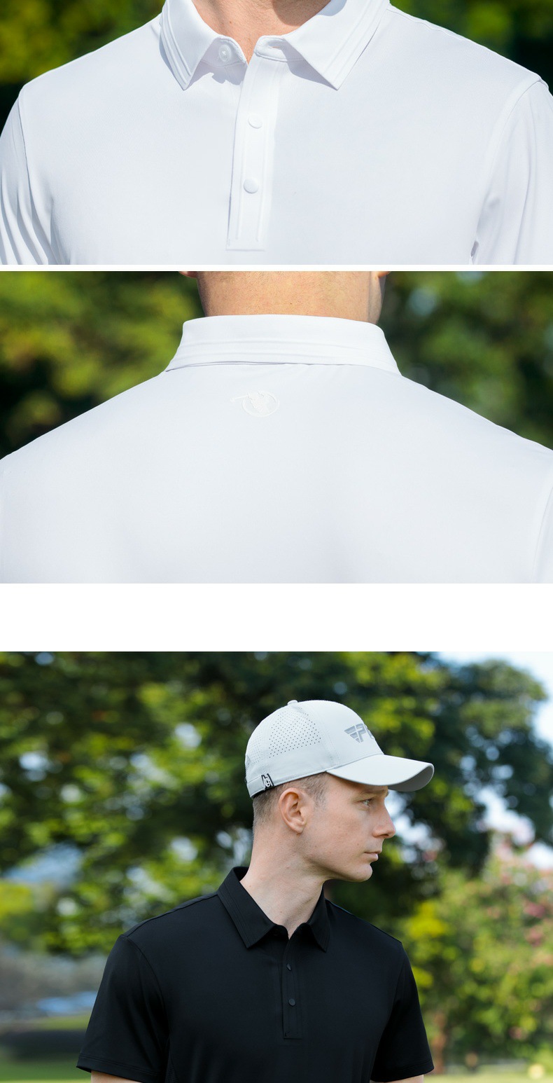 Áo polo golf nam tay ngắn thấm hút nhanh khô kháng khuẩn — YF777 phấn hoa anh đào tay ngắn [cổ áo liền mạch/lỗ thoáng khí bên hông/cảm giác mát khi chạm vào da], YF777 trắng tay ngắn [cổ áo liền mạch/lỗ thoáng khí bên hông/cảm giác mát khi chạm vào da], YF777 tay ngắn màu đen [cổ áo liền mạch/lỗ thoáng khí bên hông/cảm giác mát khi chạm vào da] chi tiết 10