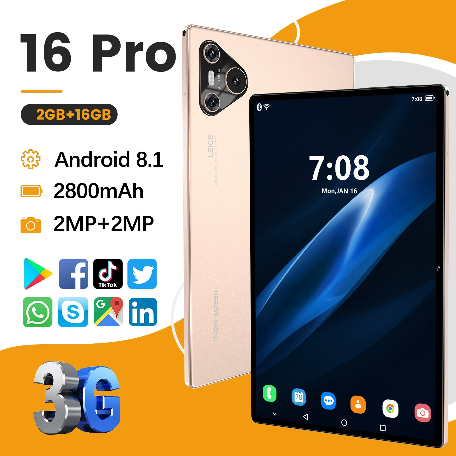 Планшетный ноутбук Pro, Intel Core i16, Android, 1 дюйм, 2 в 1, оптовая продажа